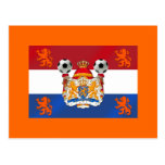 Drapeau d'illustration néerlandaise du football de carte postale