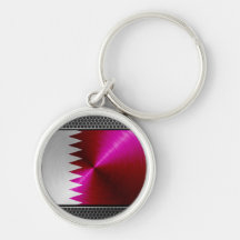 drapeau du Qatar de Métal-regard Porte-clef