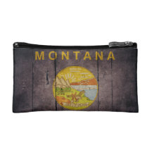 Drapeau en bois rocailleux du Montana Trousse Make-up