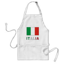 Drapeau et mot de l'Italie Tablier