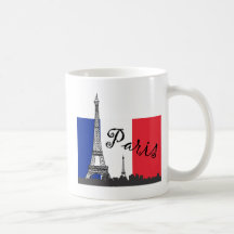 Drapeau français et Tour Eiffel Tasse