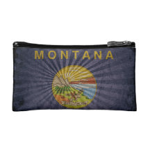 Drapeau grunge frais du Montana Trousse De Toilette