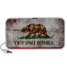Drapeau patiné de la Californie Haut-parleur Ordinateur Portable