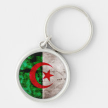 Drapeau patiné de l'Algérie Porte-clés
