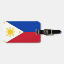Drapeau philippin étiquette pour bagage