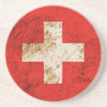 Drapeau suisse rocailleux dessous de verres