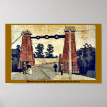 Drawbridge des Palastes durch Kobayashi, Kiyochika Plakate