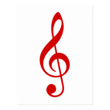 Dreifacher Clef Postkarte