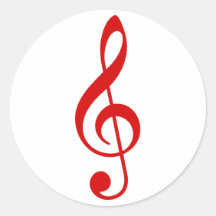 Dreifacher Clef Runder Aufkleber