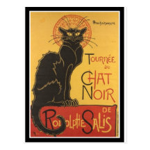 DRUCK LE CHAT NOIR POSTKARTE