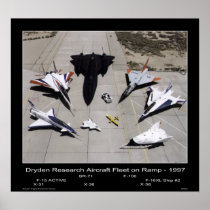 Dryden Forschungs-Flugzeug-Flotte auf der Rampe - 