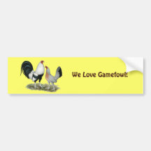 Duckwing argenté Gamefowl Autocollants Pour Voiture