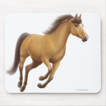 Dun-Pferd, das Mousepad galoppiert