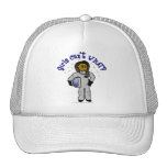 Dunkles Astronauten-Mädchen Truckercap