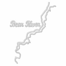 Dunkles Hemd mit Weiß gesticktem Bärn-Fluss-Logo Polo Hemd