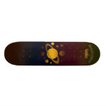 Dunkles Saturn-Skateboard Bedruckte Skateboarddecks