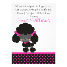 Dupe l'invitation de baby shower de caniche