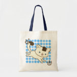 Ébat Fourre-tout (polka bleue) de chat d'Onigiri Sacs Fourre-tout