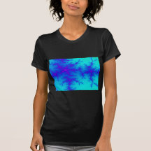 Échantillon rose bleu de fractale t-shirt