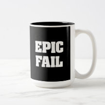 Échouer épique tasse à café