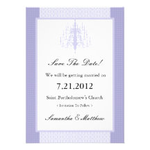 Économies chics de lustre les cartes de date invitation personnalisée