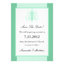 Économies chics de lustre les cartes de date invitations personnalisées