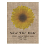 Économies de mariage de tournesol inspirées par to cartes postales