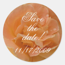 Économies de rose d'orange l'autocollant de date