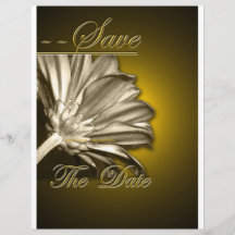 Économies florales d'or élégant la date prospectus