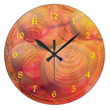 Écoulement intérieur IV - galaxie orange et ambre  Pendules