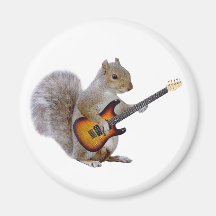Écureuil jouant la guitare aimant