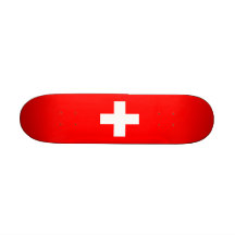 Editable Hintergrund, die Flagge von der Schweiz Bedrucktes Skateboard