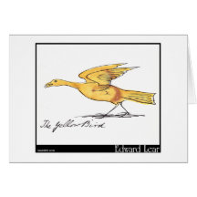 Edward Lear gelber Vogel Karte