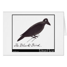 Edward Lear schwarzer Vogel Grußkarten