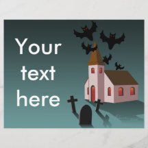 Église éffrayante, insecte prospectus en couleur