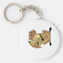 Eichhörnchen, das den Euphonium spielt Schlüsselband