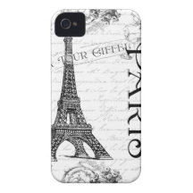 Eiffelturm in Schwarzweiss iPhone 4 Cover