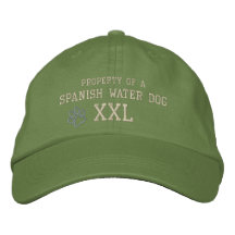 Eigentum eines spanischen Wasser-Hundegestickten H Baseballcap
