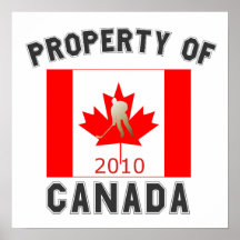 Eigentum von Kanada: Kanada-Hockey-Flaggen-Gold 20 Posterdrucke