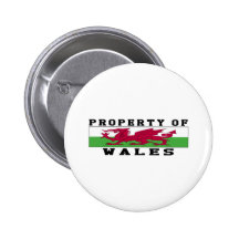 Eigentum von Wales Anstecknadelbutton