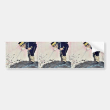 Ein Japaner, der weg durch Kobayashi, Kiyochika du Auto Sticker
