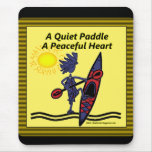 Ein Kayak ruhige Paddel-Wellen Mousepads