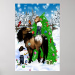 Ein Pferd und Kinderweihnachtsplakate