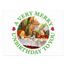 EIN SEHR FRÖHLICHES UNBIRTHDAY ZU IHNEN! POSTKARTE