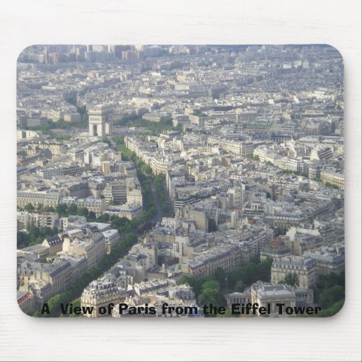 Eine Ansicht von Paris vom Eiffelturm Mousepads