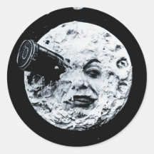 Eine Reise zum Mond Runder Aufkleber