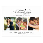 Einfach elegante Hochzeit danken Ihnen, - Weiß zu  Postkarte