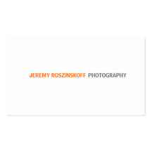 Einfache orange Text-Visitenkarte