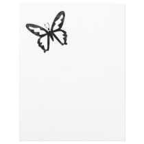Einfacher Grungy schwarzer Schmetterling