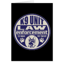 Einheit K9 in den Hunden vertrauen wir Blau Karte
